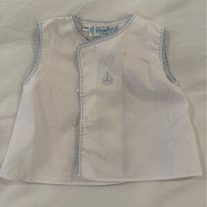 White and Blue Kids Sailboat Top